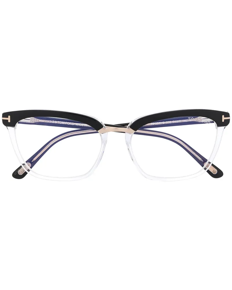 Tom Ford Brille mit eckigem Gestell - Schwarz Schwarz