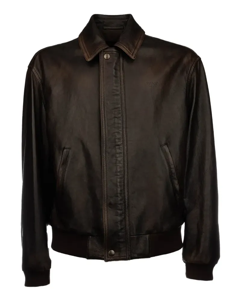 Prada Bomberjacke aus Nappaleder - Braun Braun