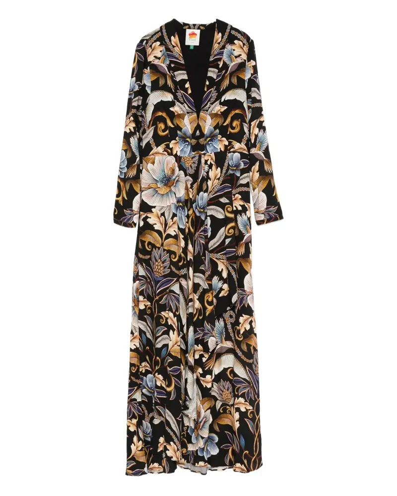 FARM Rio Snake Garden floral-print dress - Schwarz Schwarz