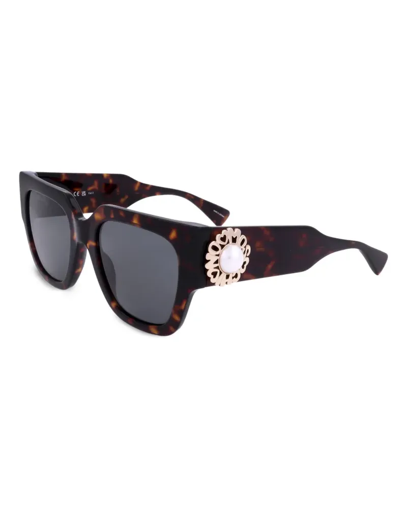 Moschino Sonnenbrille in Schildpattoptik - Braun Braun