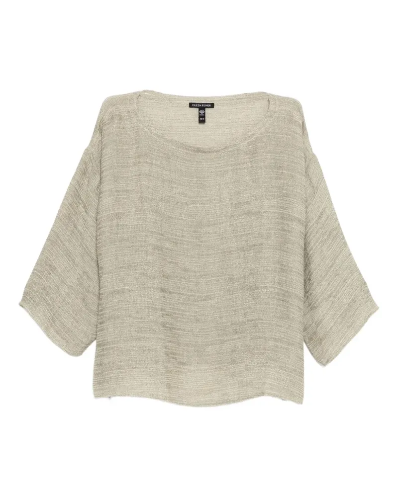 Eileen Fisher Oberteil mit Stehkragen - Nude Nude