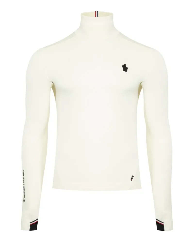 Moncler logo turtleneck sweatshirt - Nude Nude