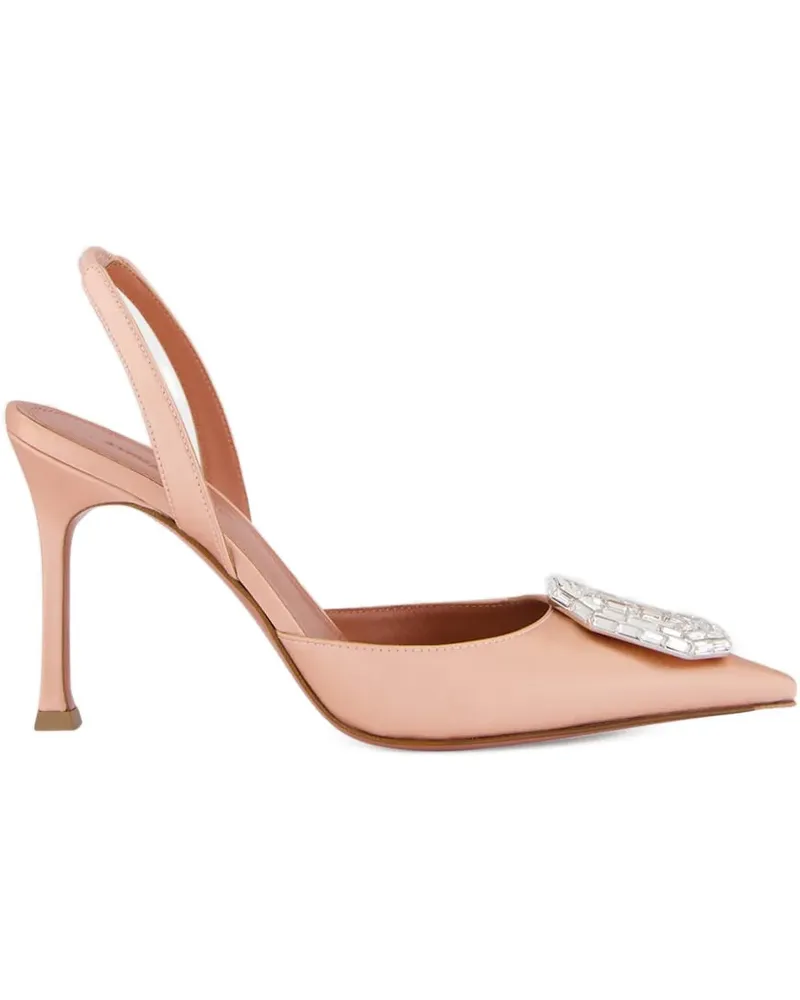 Amina Muaddi Camelia crystal-embellished slingback-strap pumps - Rosa Rosa