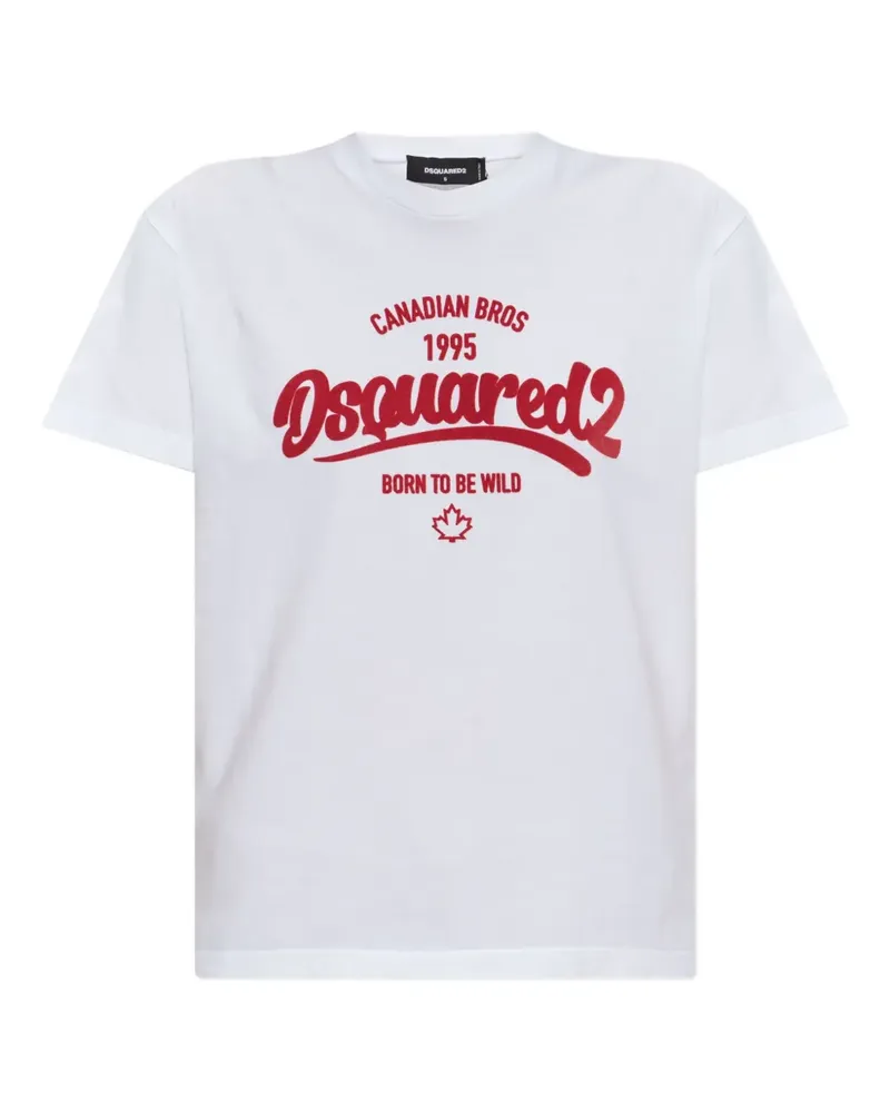 Dsquared2 T-Shirt mit Logo-Print - Weiß Weiß