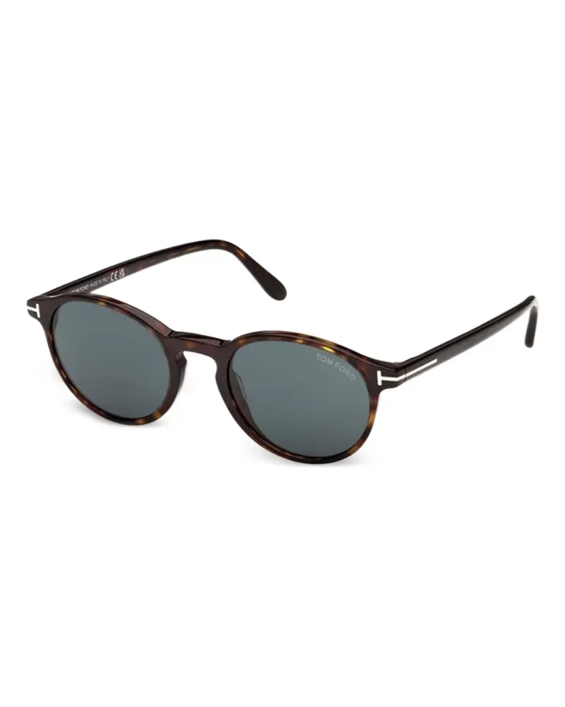 Tom Ford Prescott Sonnenbrille mit rundem Gestell - Braun Braun