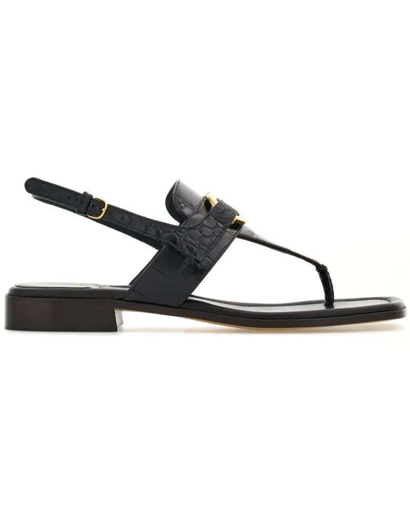 Ferragamo Clogs mit Gancini-Schnalle - Schwarz Schwarz