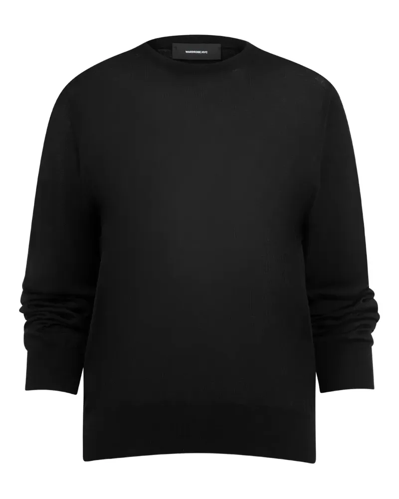 WARDROBE.NYC Fein gestrickter Pullover - Schwarz Schwarz