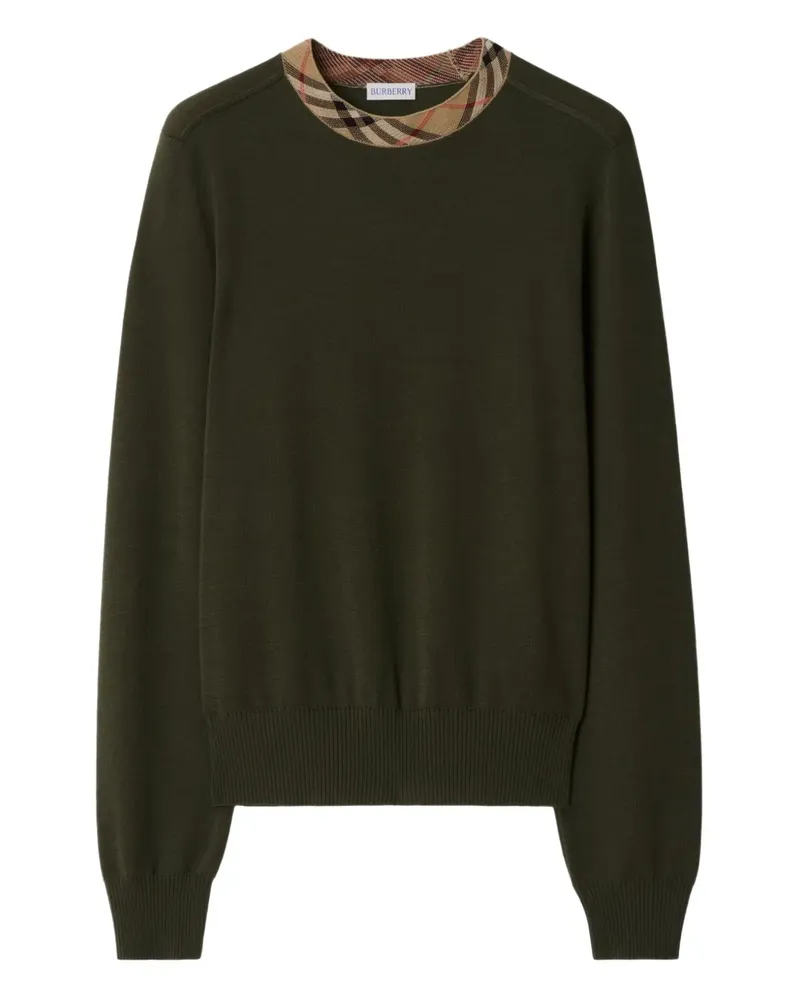 Burberry Pullover mit Vintage Check-Besatz - Braun Braun