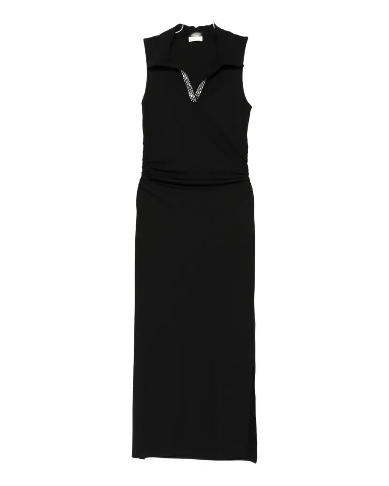 Liu Jo crystal-mbellishment midi dress - Schwarz Schwarz