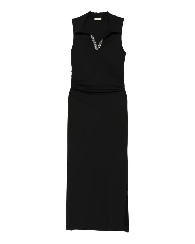 Liu Jo crystal-mbellishment midi dress - Schwarz Schwarz