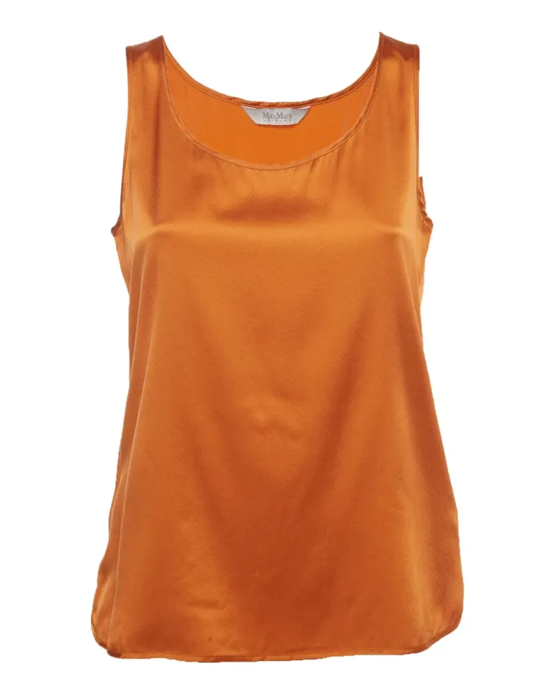 Max Mara Leisure Tanktop aus Satin - Orange Orange