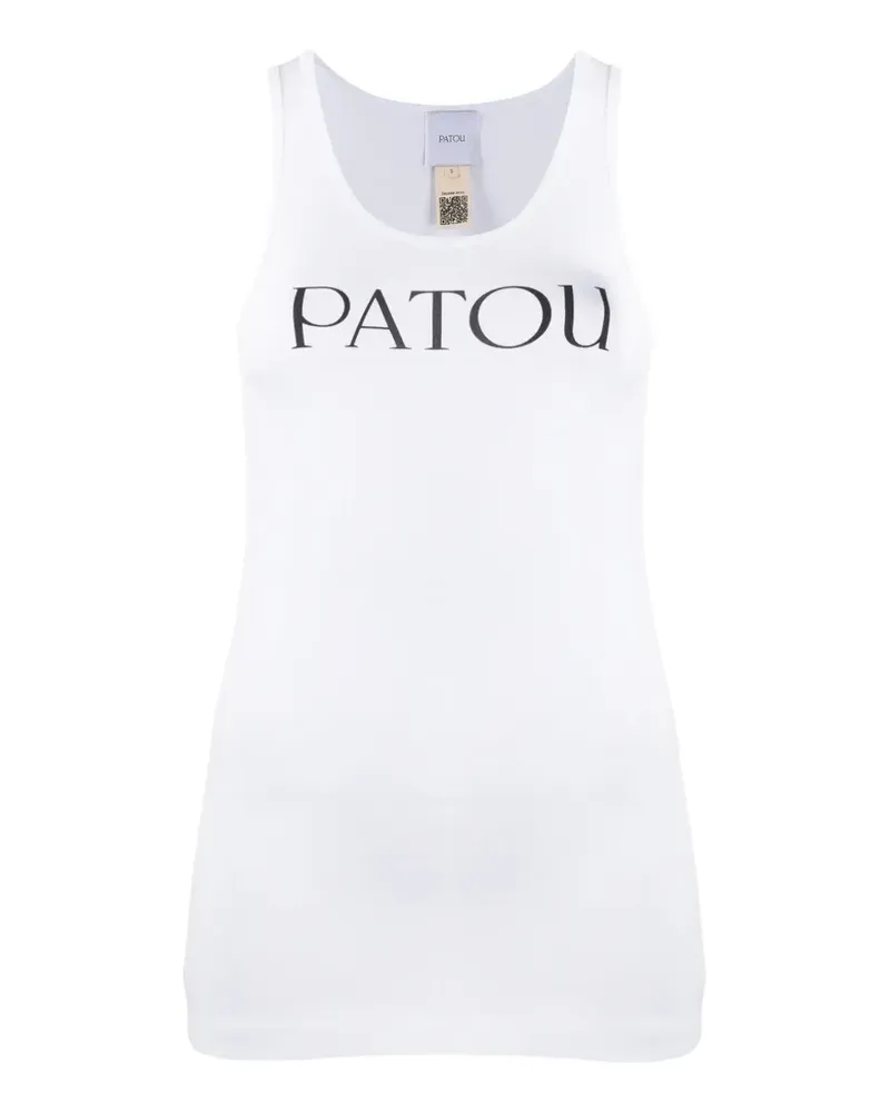 Patou logo-print jersey tank top - Weiß Weiß