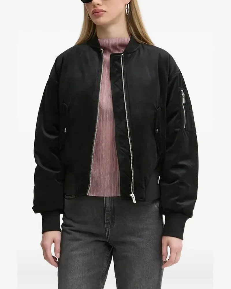 Karl Lagerfeld Bomberjacke aus Samt - Schwarz Schwarz