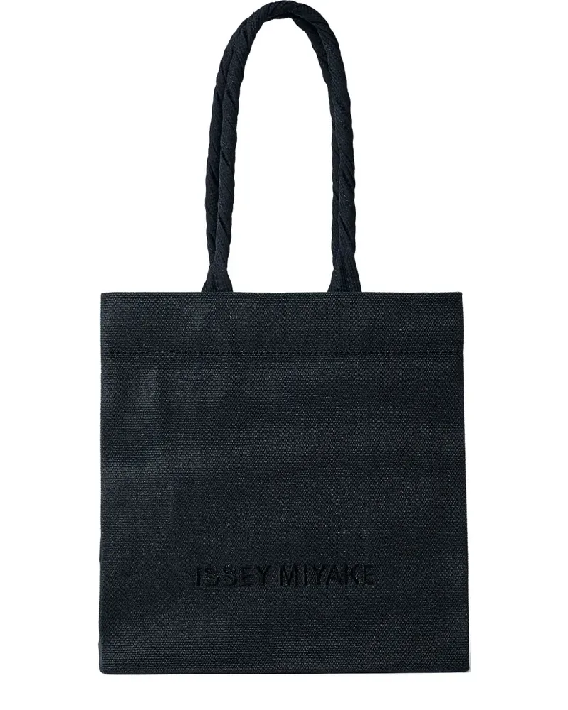 Issey Miyake Tote Bag mit Logo-Print - Schwarz Schwarz