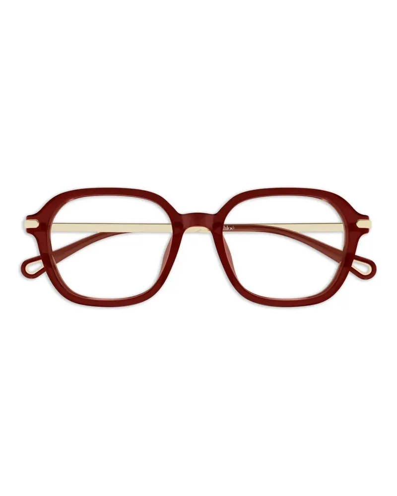 Chloé Brille mit Logo - Rot Rot