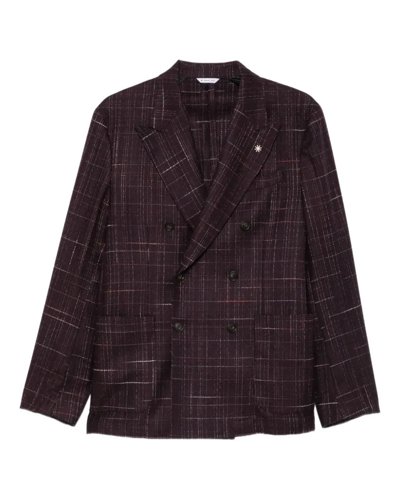 Manuel Ritz double-breasted bouclé blazer - Violett Violett
