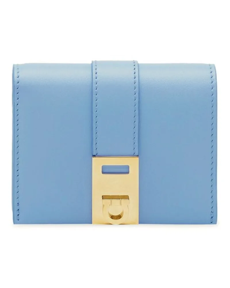 Ferragamo Kompaktes Hug Portemonnaie Blau