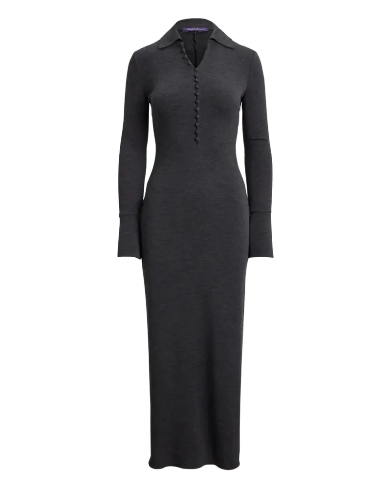 Ralph Lauren Midikleid mit Knöpfen - Grau Grau