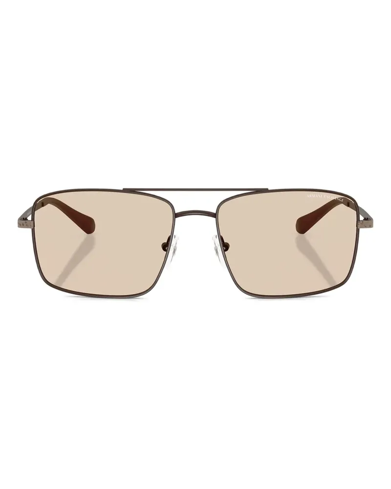 Armani Exchange Sonnenbrille mit eckigem Gestell - Braun Braun