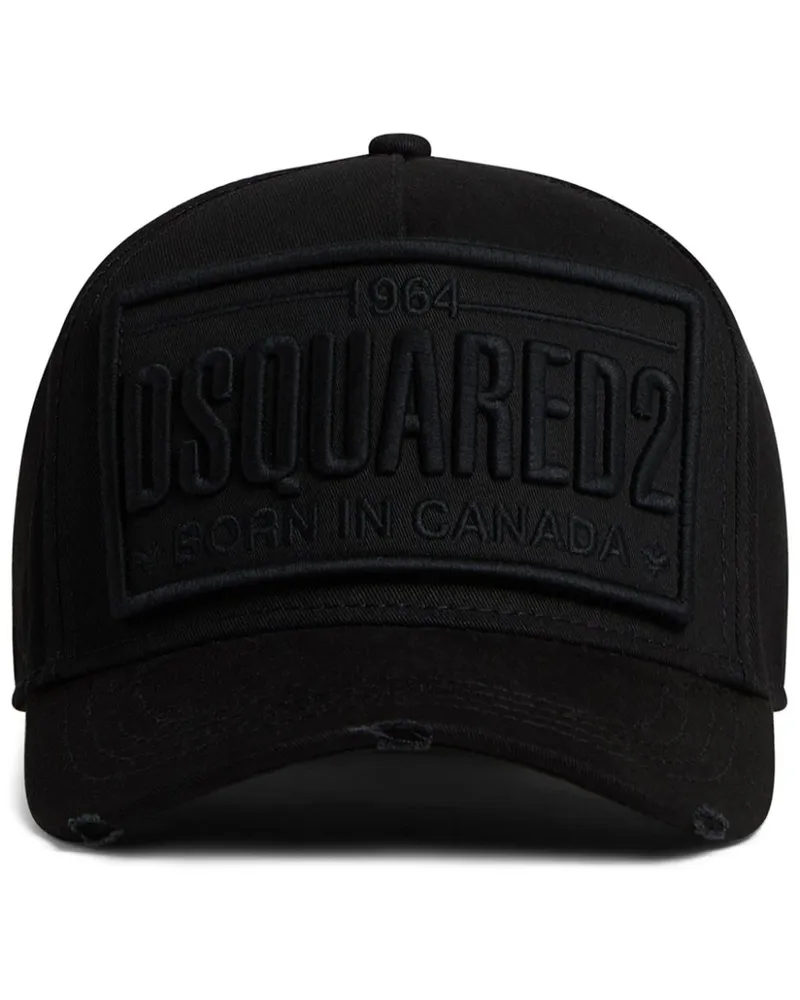 Dsquared2 Baseballkappe mit Logo-Stickerei - Schwarz Schwarz