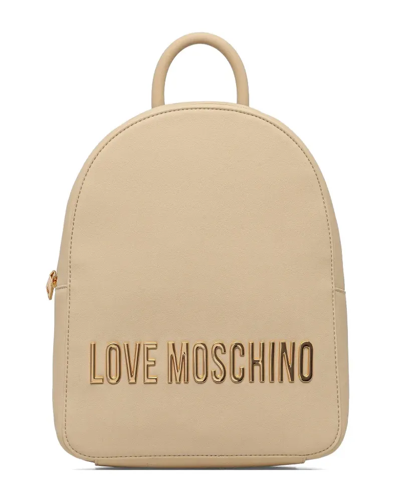 Moschino Rucksack mit Logo-Detail - Nude Nude