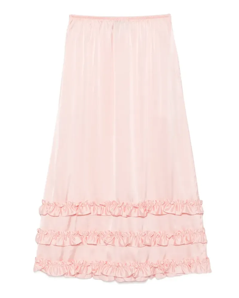 Simone Rocha ruffled tiered maxi skirt - Rosa Rosa