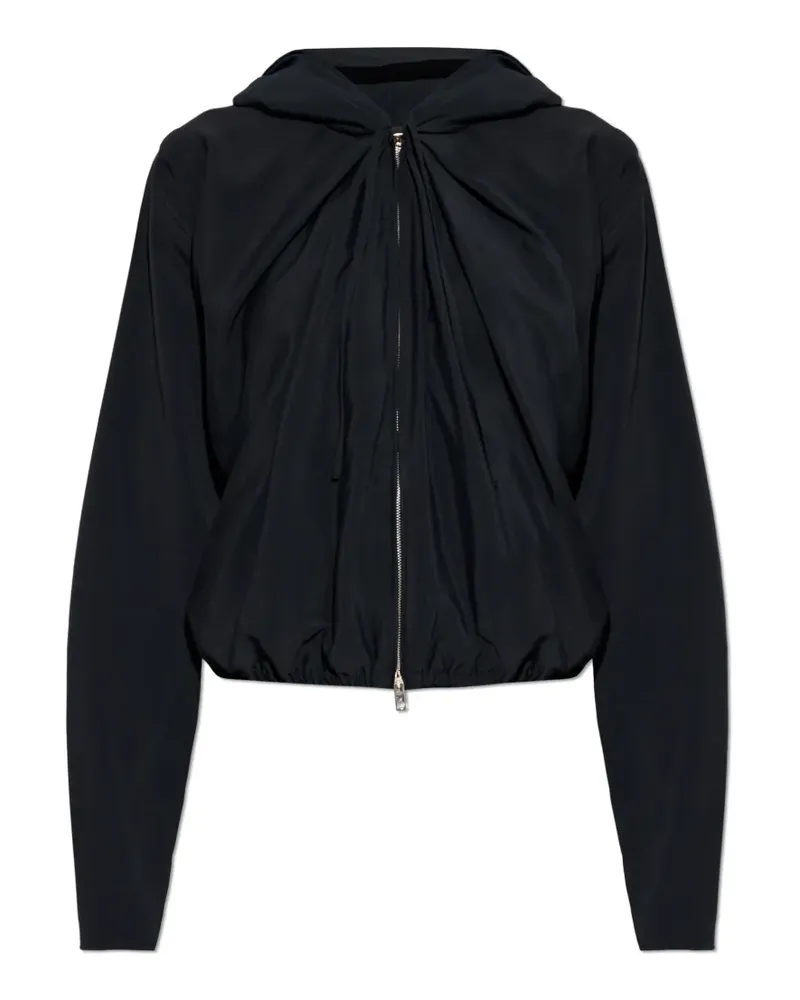 Alexander Wang draped zip-up hoodie - Schwarz Schwarz