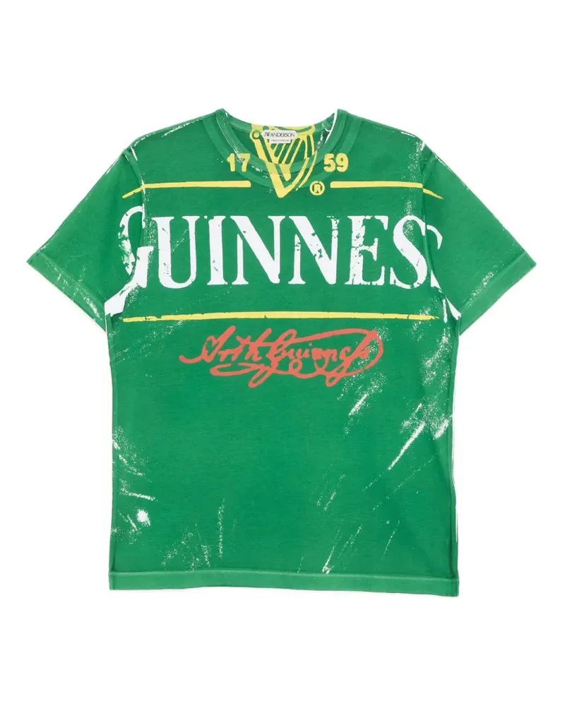 J.W.Anderson x Guinness T-Shirt mit Flaschen-Print - Grün Grün