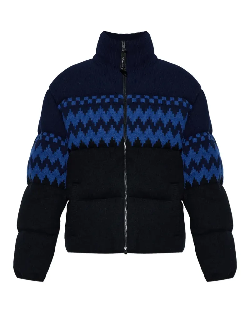 Canada Goose Fallon chevron-knit jacket - Schwarz Schwarz