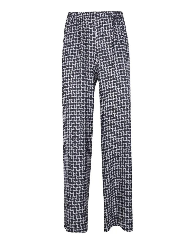 Laura Urbinati Hose mit Paisley-Print - Weiß Weiß