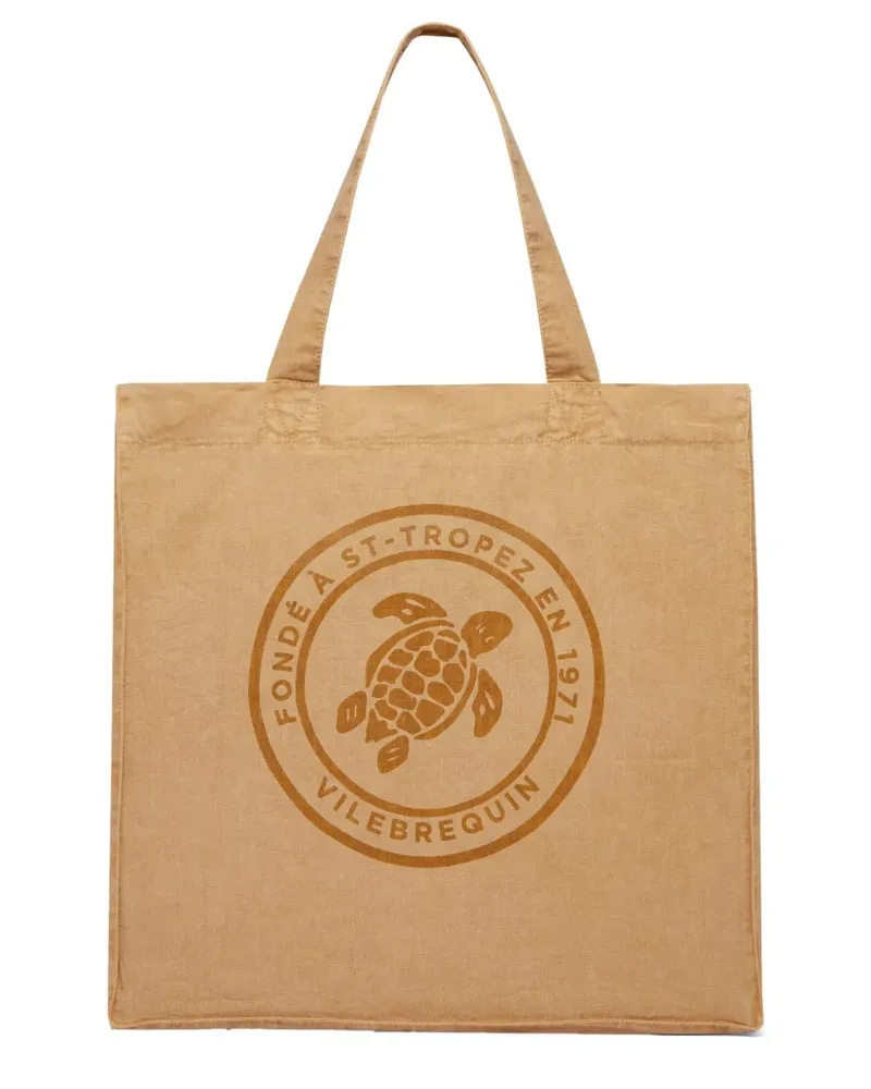 Vilebrequin Strandtasche aus Leinen - Braun Braun