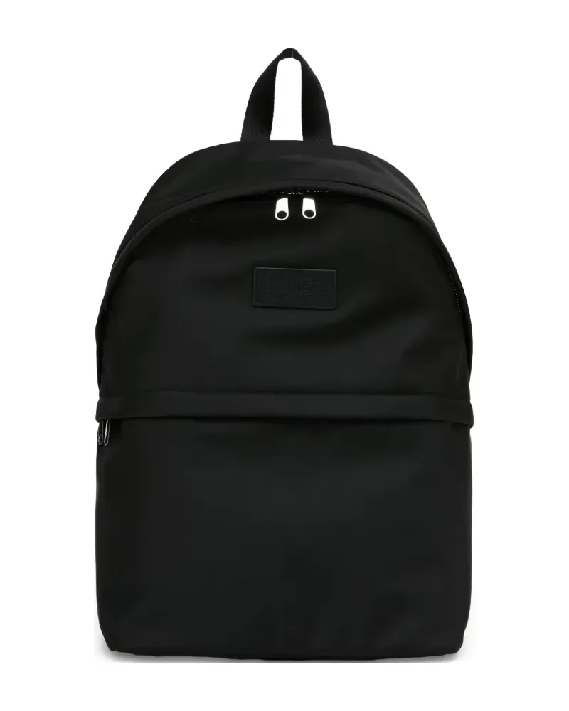 Maison Margiela Rucksack mit Logo-Patch - Schwarz Schwarz