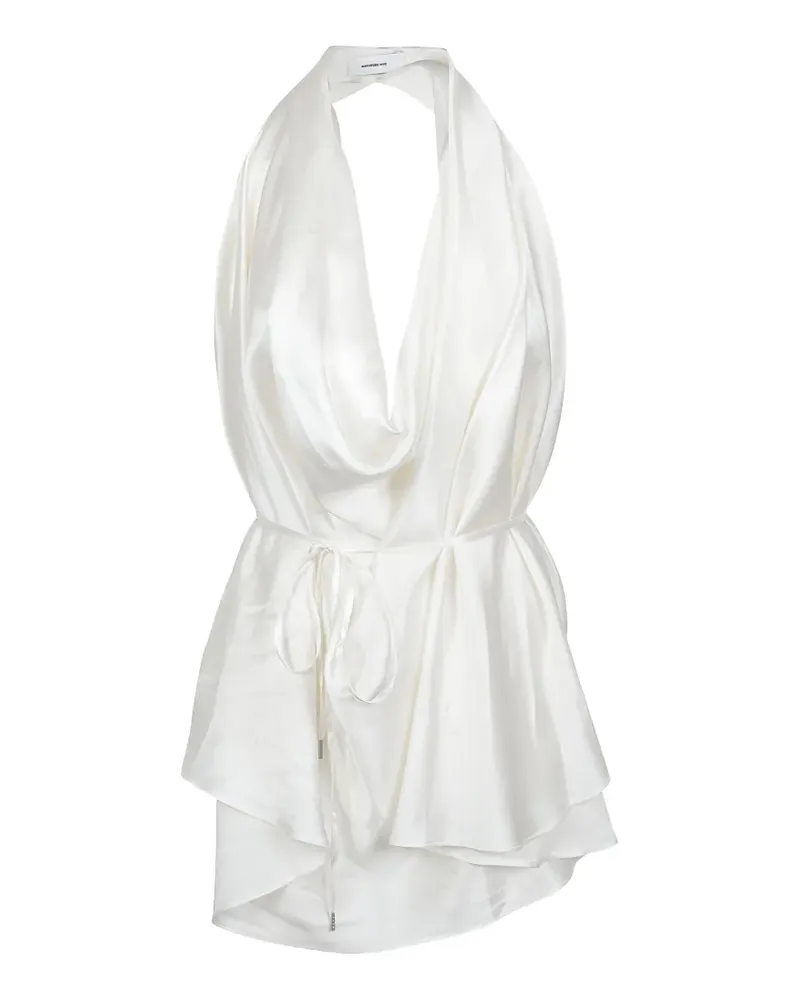 WARDROBE.NYC tie-waist open-back top - Weiß Weiß
