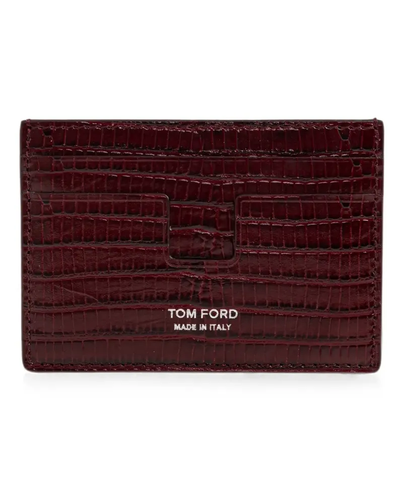 Tom Ford Kartenetui mit Kroko-Optik - Rot Rot