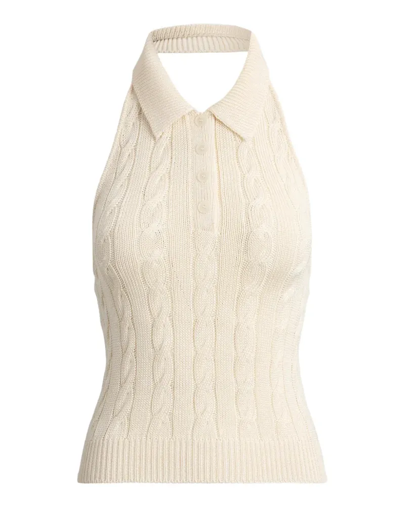 Ralph Lauren cable-knit halterneck polo vest - Nude Nude