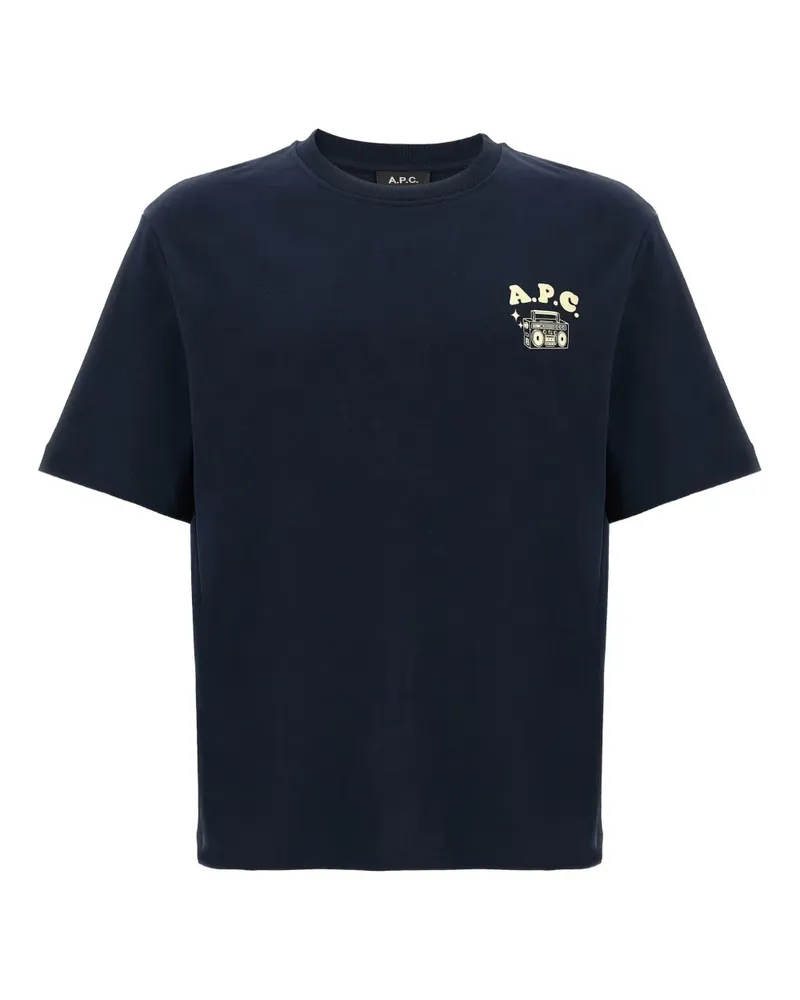 A.P.C. Disco Boombox T-Shirt mit Print - Blau Blau