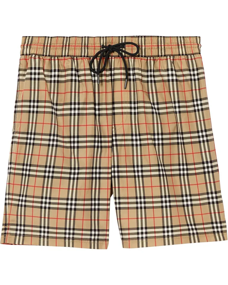 Burberry Karierte Badeshorts - Nude Nude