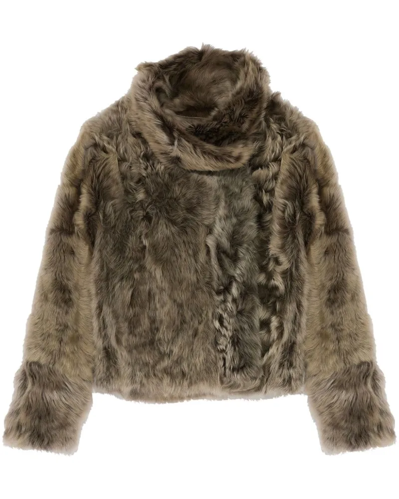 Yves Salomon Wendbare Lederjacke - Nude Nude