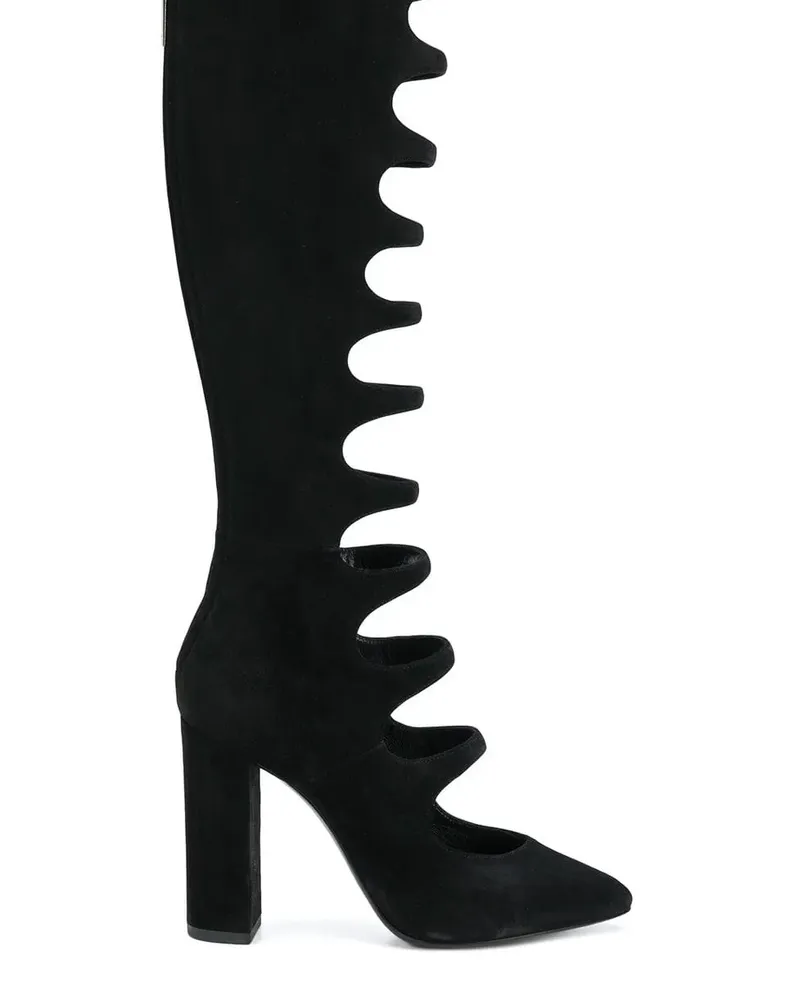 Saint Laurent Stiefel mit Cut-Outs - Schwarz Schwarz