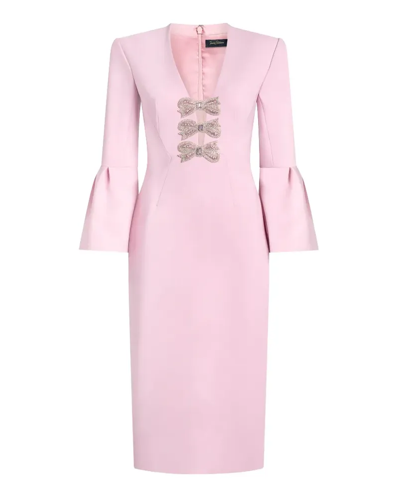 Jenny Packham Debut crystal-embellished bell-sleeve dress - Rosa Rosa
