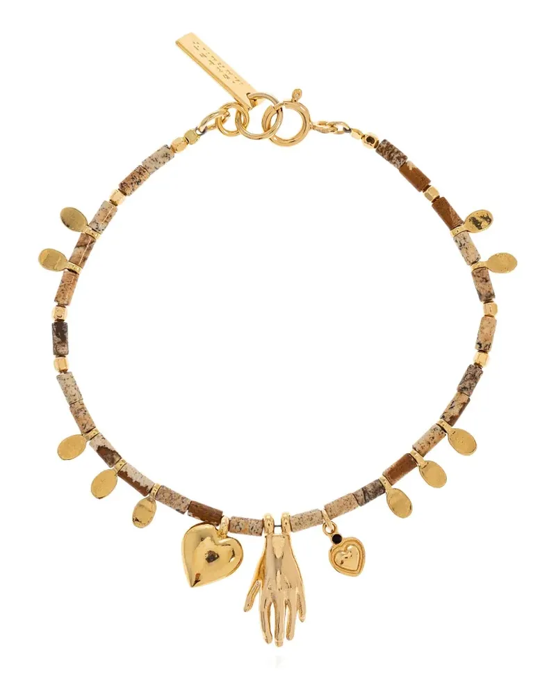 Isabel Marant Armband mit Steinperlen-Anhänger - Gold Gold