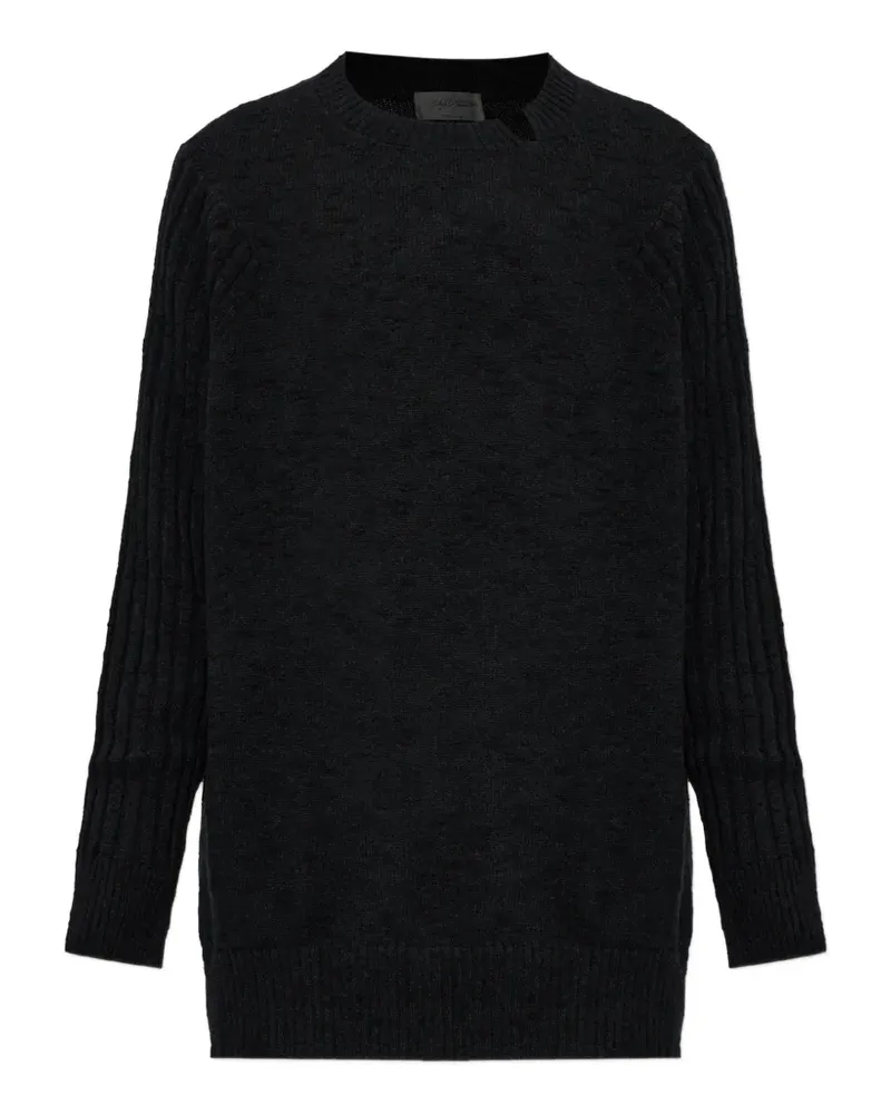 Yohji Yamamoto Oversized-Pullover mit Cut-Out - Schwarz Schwarz
