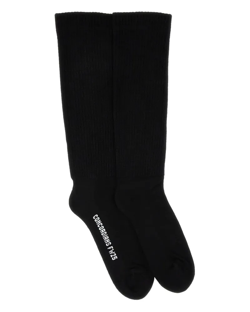Rick Owens ribbed socks - Schwarz Schwarz