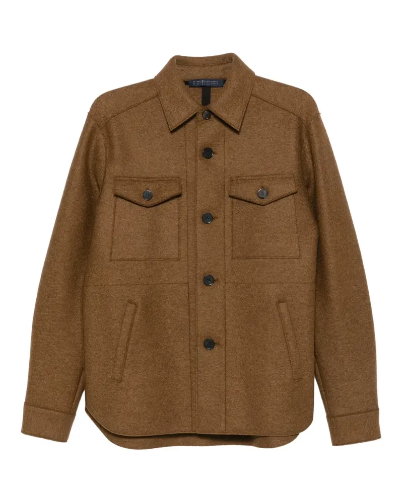 Harris Wharf London Hemdjacke mit Knopfleiste - Braun Braun