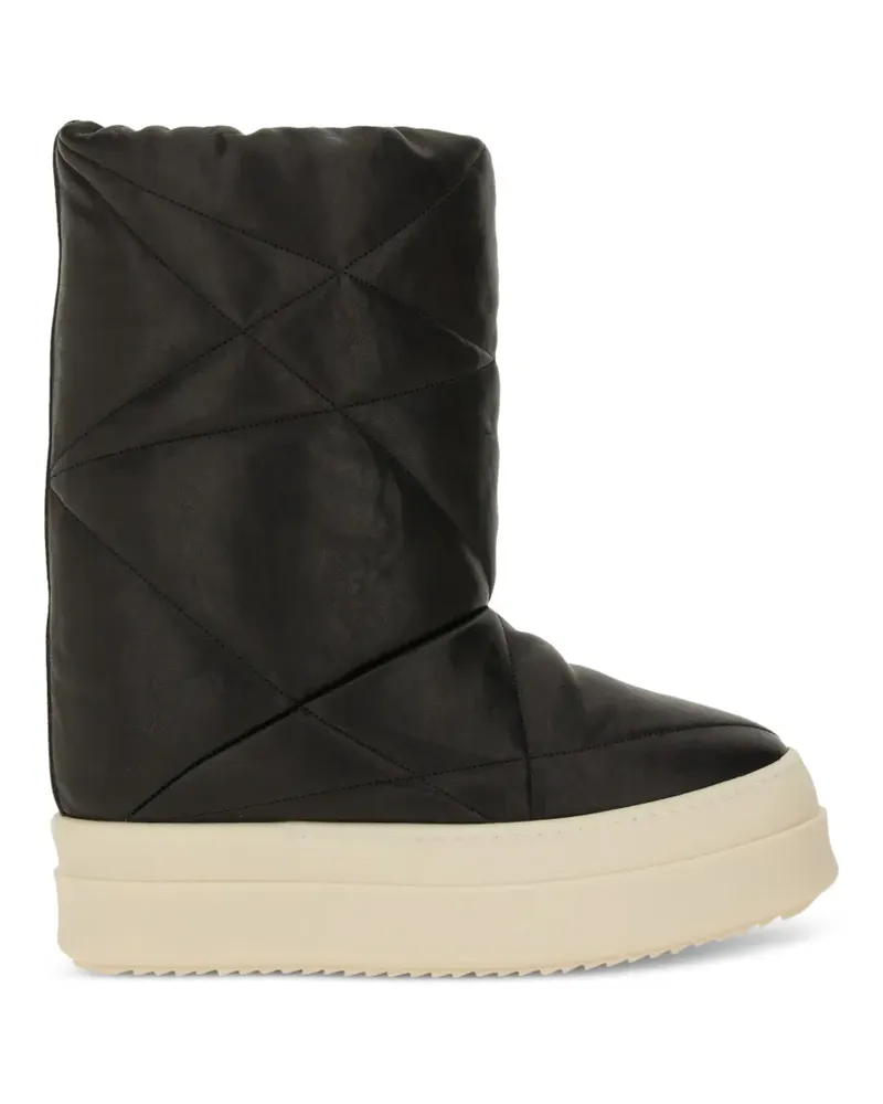 Rick Owens Gesteppte Plateau-Stiefel - Schwarz Schwarz