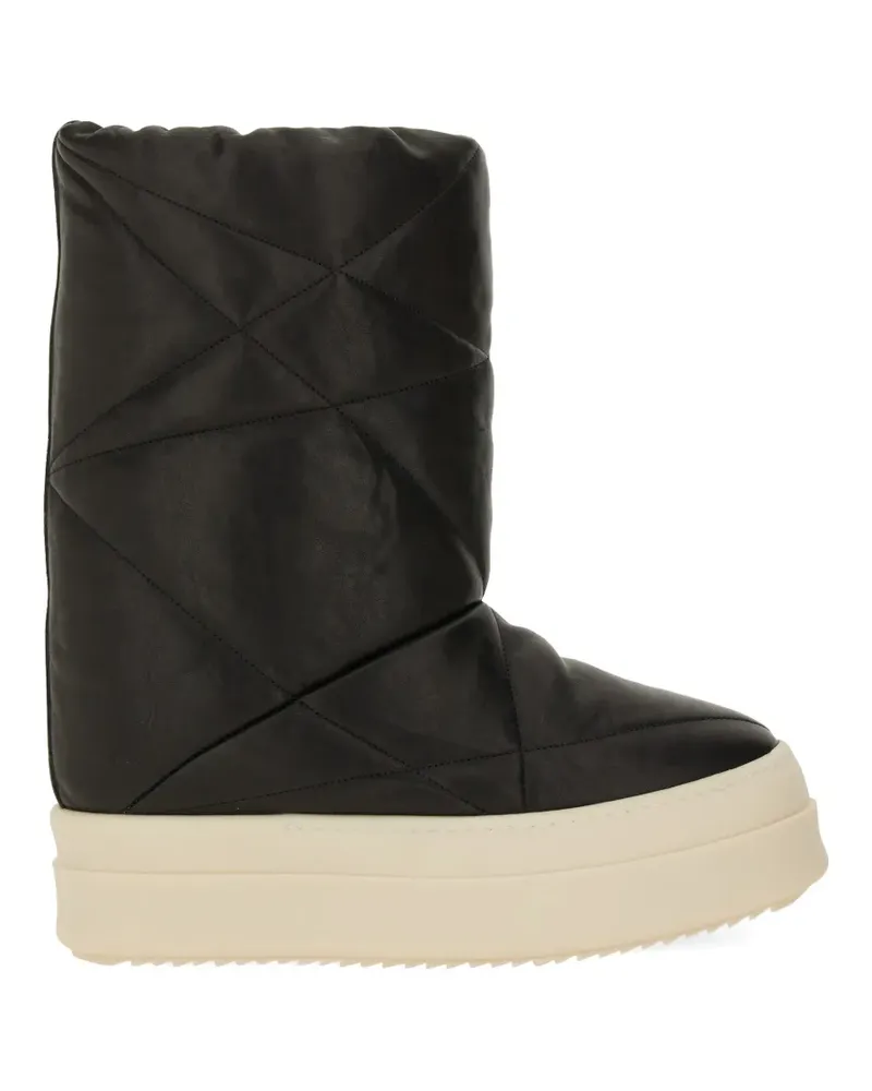 Rick Owens Gesteppte Plateau-Stiefel - Schwarz Schwarz