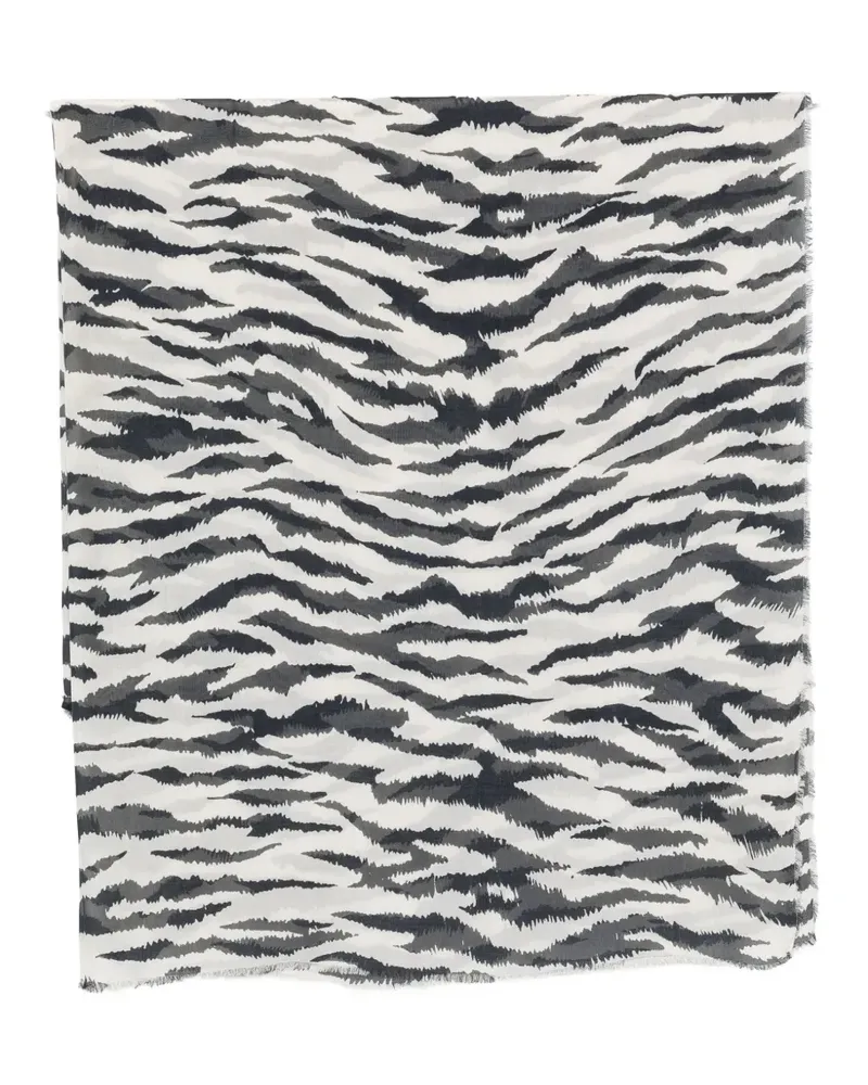Faliero Sarti zebra-print scarf - Weiß Weiß