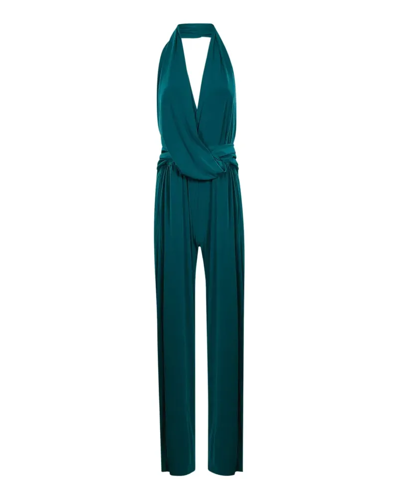 ANDAMANE Astra halterneck draped jumpsuit - Grün Grün