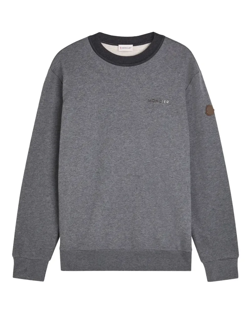 Moncler Sweatshirt mit Logo-Patch - Grau Grau