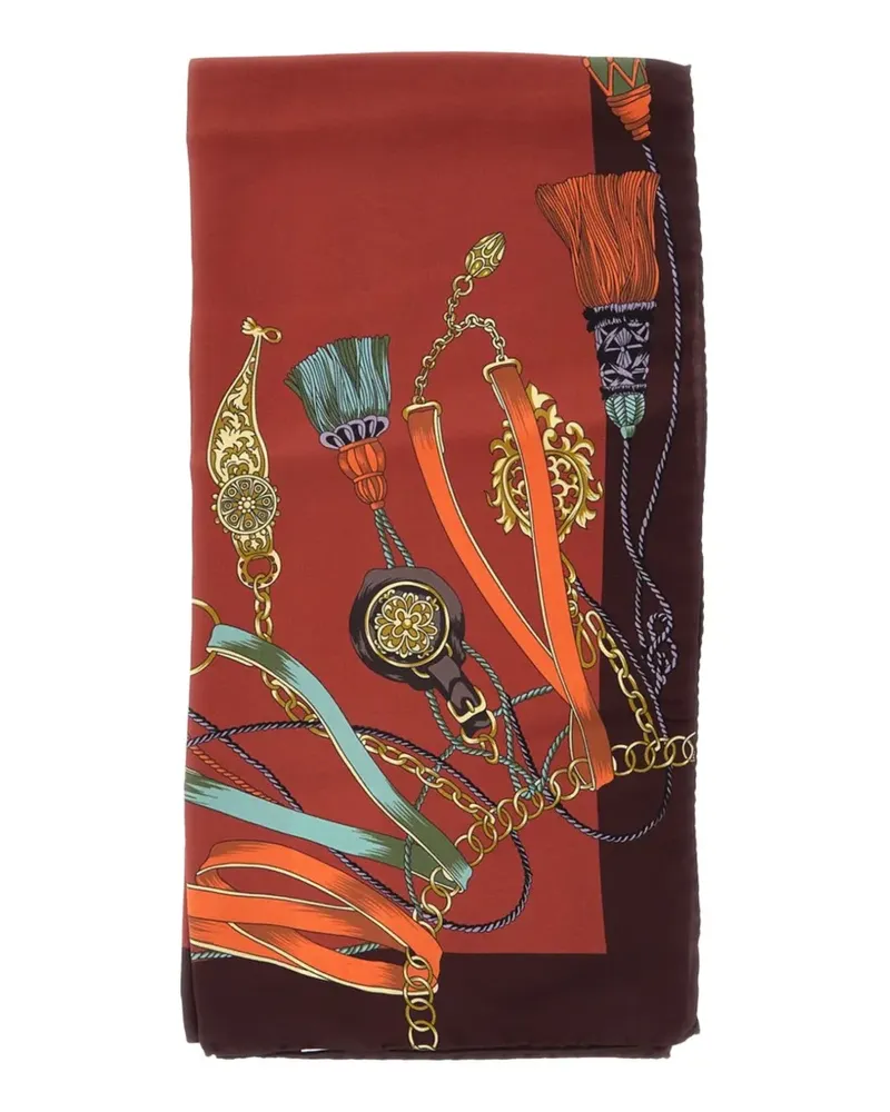 Etro silk scarf with charm motif - Rot Rot